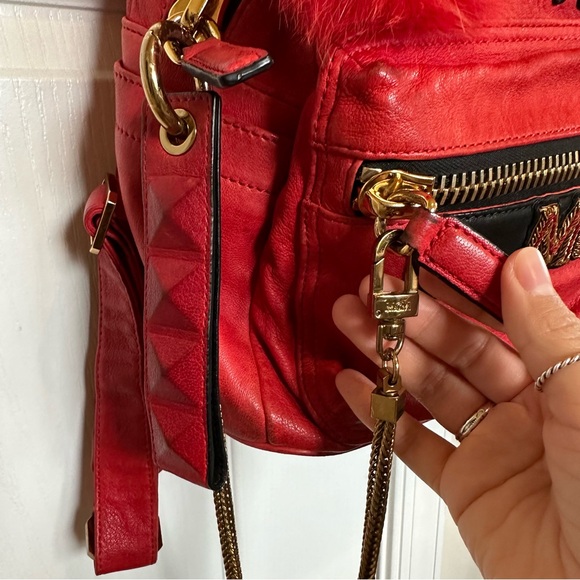 MCM Unisex Stark Leather Insignia Red Backpack - Picture 7 of 17